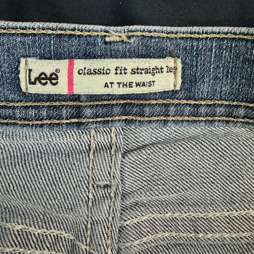 Lee Women's Straight Leg Blue Jeans - Picture 2 of 3